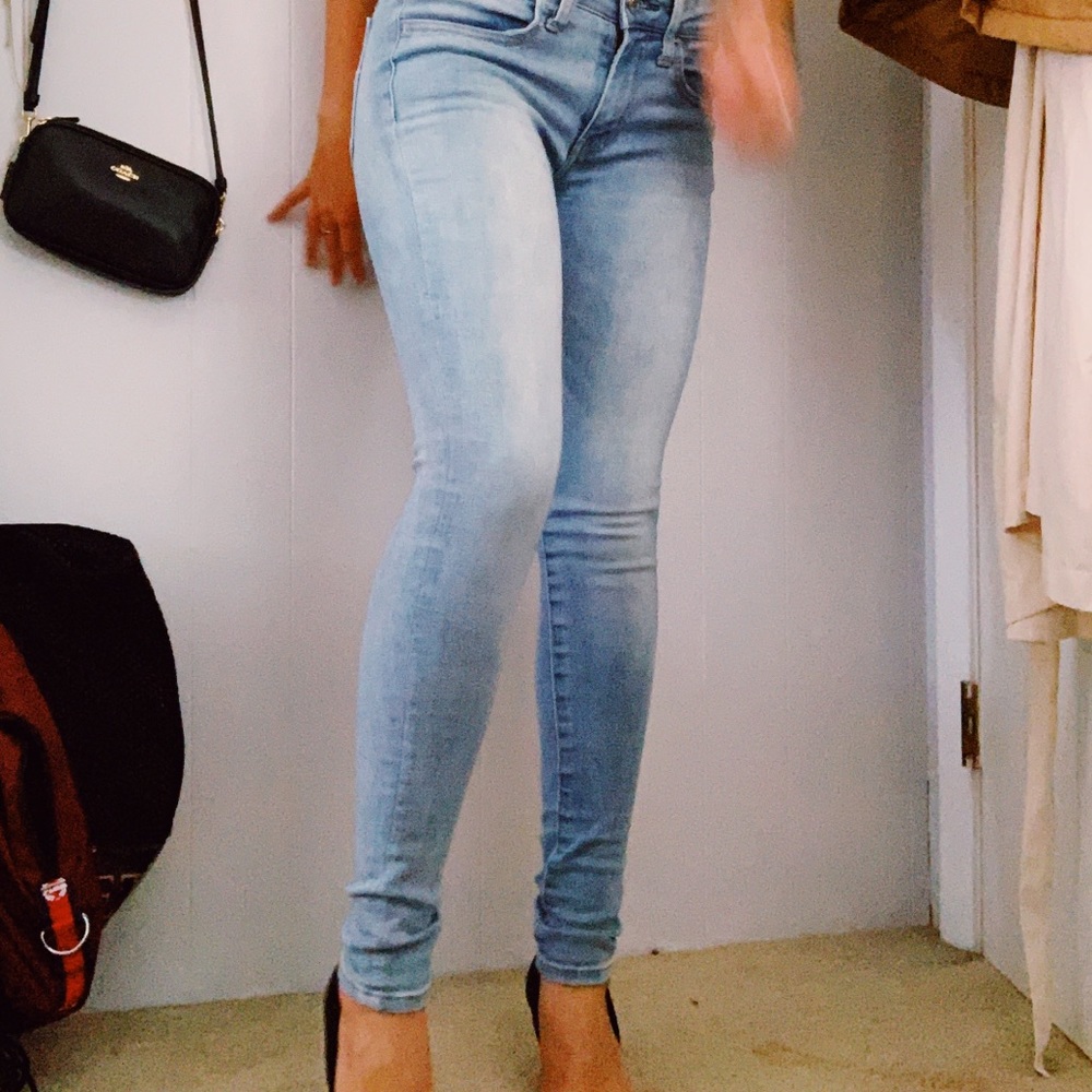 Light wash jeans